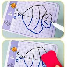 Plaid Symmetrical Graphic Symmetry Kindergarten Middle & Senior Class Educational Toys For Cognitive Development And Fine Motor Skills - Multicolor - View 3