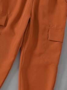 2pcs/Set Boys Casual Coconut Tree & Beach Print Long Sleeve Sweatshirt And Drawstring Sweatpants Outfit, Spring/Autumn - Brown - View 9