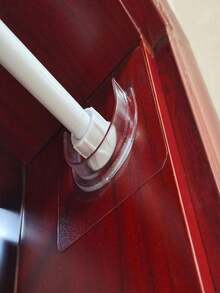 10 قطع خطاطيف قضبان الستائر، مشابك قضبان قابلة للتوسيع، تركيب لاصق بدون حاجة إلى ثقب للستائر وستائر الحمام والمناشف وستائر الأبواب - متعدد الألوان - مشاهدة 7