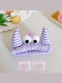 1/2/3 chiếc băng đô có sừng dễ thương, băng đô hình quái vật hoạt hình, phụ kiện tóc, băng đô nữ, băng đô có sừng kẻ sọc, băng đô thể thao - Nhiều màu - Xem 6