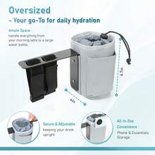 TYYIHUA Cup Holder And Phone Holder For Power Wheelchair, Compatible With Most Electric Wheelchairs, Secure & Convenient Drink Carrier, Grey - 灰色 - 查看 4