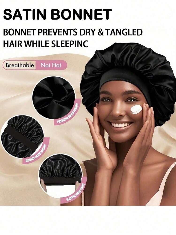 13/10/8/5/1 Piece Set Black Hair Styling Tools Kit, Includes Curling Iron, Face Massager, 1 Silk Pillowcase, Large Hair & Skin Care Set, No-Heat Silk Hair Curler, Night Hair Curler, 1 Soft Sleep Eye Mask, Ladies Face Massage Roller, 1 Comb, Hair Care Products & Accessories, Hair Styling Tool Set, Curling Products, Travel Essentials, Christmas Gift, Gift For Her - Multicolor - View 2