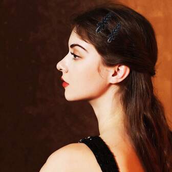 2pcs/Set Versatile Crystal Wheat Ear Hair Clips, Minimalist Daily & Wedding Updo Side Clips With Zirconia Alligator Clips