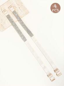 女士肩带，星光肩带，耀眼夺目，可拆卸替换肩带，女士内衣配饰，露肩设计，柔软舒适，闪亮性感 - 彩色 - 查看 13