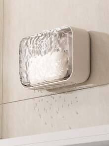 1个双层塑料皂碟，冰川图案设计，壁挂式浴室收纳盒，适用于放置肥皂、沐浴露和其他浴室用品 - 彩色 - 查看 6