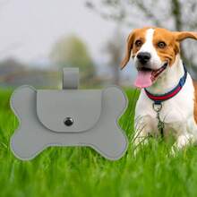 新款皮革宠物粪便袋分配器，遛狗粪便袋收纳架，骨头形状宠物粪便袋整理器 - 彩色 - 查看 15