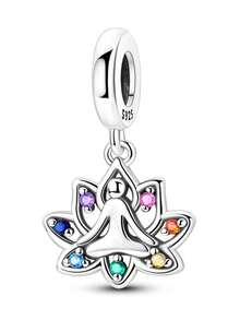 Silver Plated Charms Golden Butterfly Tassel Horseshoe Football Cup Golden Robot Dog Cross Life Tree Crow Lotus Flower Multi Element Series Beads Charm Fit Original Bracelet Charm Beads Necklace Diy Female Jewelry - Multicolor - View 25