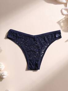 7 PCS Sexy Leopard Lace Splicing Women Bikini Panties Low Waist Seamless Briefs Lingerie Soft Comfortable & Breathable Underwear For Yoga, Sports And Daily Wear - Multicolor - View 8