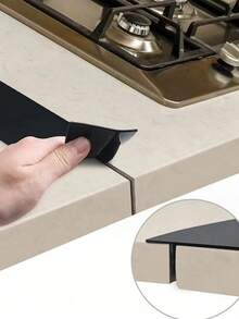 1PC/2PCS Stove Counter Cover Kitchen Seal, Stove Top Seal, Organic Silicon High Temperature Resistant Kitchen Gap Strip, Kitchen Accessories,Kitchen Decor And Accessories,Home Essentials,Kitchen Organization And Storage,Oil And Dirt Resistant Gas Stove Gap Soft Sealing Strip Silicone Gap Plug Kitchen Stove Counter Gap Cover - Flexible Stove Space Filler,Kitchen Decor,Halloween-ASDF - 2 cái/màu đen - Xem 6
