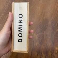 新品上市！28片黑色多米诺骨牌，木盒包装，木制多米诺骨牌游戏套装，完美礼物之选——生日礼物、男孩礼物、女孩礼物、圣诞礼物 - 彩色 - 查看 9