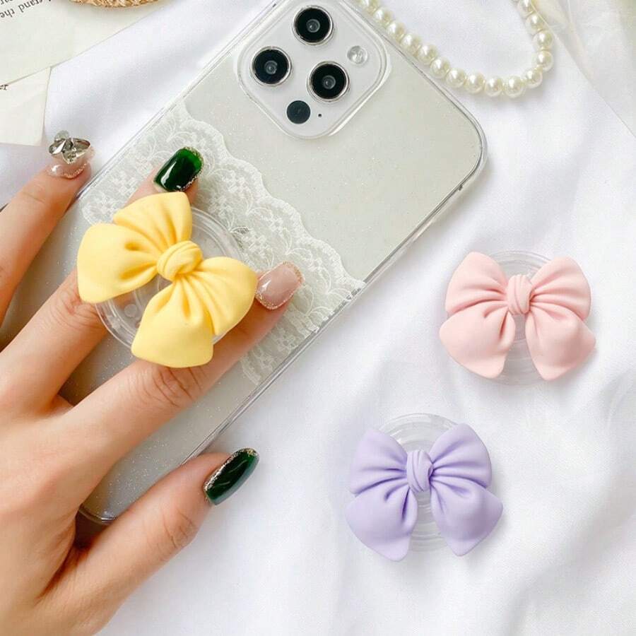 Suporte de Celular com Elemento de Laço Fofo, Adequado para Todos os Telefones, Presente do Dia dos Namorados para Meninas - Multicolorido - Visão 1