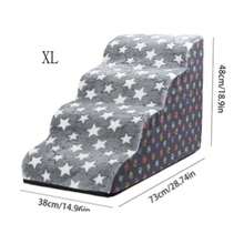 1件装弧形美观宠物楼梯，小型犬和老年犬适用，可作床坡道，圆形宠物楼梯 - 彩色 - 查看 33