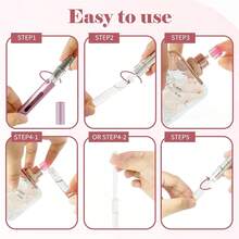 1pc Portable Mini Perfume Atomizer Spray Bottle Set – Refillable Travel Size Fragrance Dispenser For On-The-Go Touch-Ups – Ideal For Carrying Your Favorite Scents In Purses, Pockets, Gym Bags, And During Travel Or Shopping Trips – Leakproof, Easy To Fill, And Perfect For Parties & Everyday Use Back To School Perfume Bottle - 玫紅色 - 查看 3