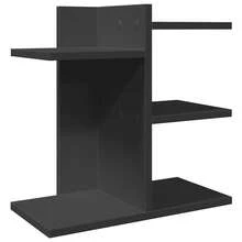 vidaXL Organisateur de bureau noir 42x21,5x42 cm ingénierie du bois - Noir - Voir 3