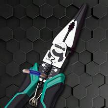 1把多功能剥线钳，工业级尖嘴钳，斜口钳，钢丝剪钳，铬钒钢耐用剥线钳，压接、切割、剥线、绕线多功能钳，适用于家居装修和电气工程