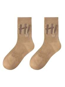 1双装，10双装，男款，女款，黑色，白色，篮球袜，运动袜，跑步袜，时尚，创新纯色情侣袜，夏季，防臭袜，休闲中筒袜，春秋四季通用袜，舒适，吸汗，青少年，学生，日常袜 - 彩色 - 查看 18