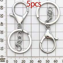 5/50pcs Zinc Alloy Swivel Rings Lobster Claw Clasps Swivel Snap Hook For DIY Keychain Keyring Jewelry Craft Making Backpack Lanyard Hanging - Antique Silver - View 21