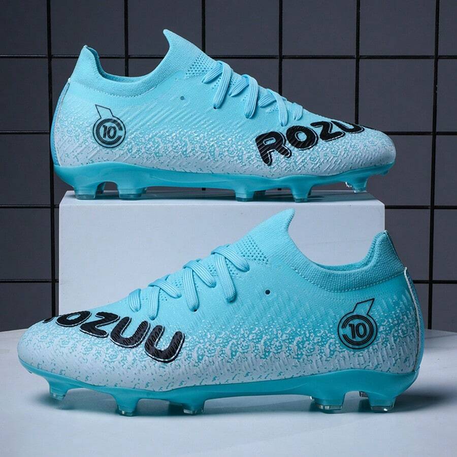 专业足球鞋，青少年及学生比赛训练用TPU鞋钉足球鞋，成人无缝系带足球运动鞋 - 月色 - 查看 1