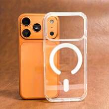 [High-Definition Clear Magnetic Phone Case]Suitable For High-Definition Clarity And Does Not Interfere With The Screen Protector For Apple  Models From 11 To 17promax, Featuring A Hard Back And Soft Edges. - táo (1 cái) - Xem 11