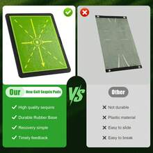 Golf Swing Training Mat With Ball Trace Detection System Swing Analysis Practice Pads For Golfers - Green - View 3
