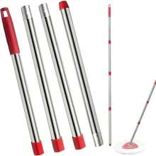 Fazlynyi Spin Mop Replacement Head Mop Replace Head Compatible With O Cedar EasyWring Spin Mop - 4 O-Ceda Mop Refills,30-58in Mop Handle And 1 Mop Base Combo Set, 2white - ColorD - 查看 1