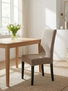 Stretch Chair Cover – Elastic, Washable, Non-Slip, Stain Resistant, Modern Design Made In Turkey - Beige - View 3