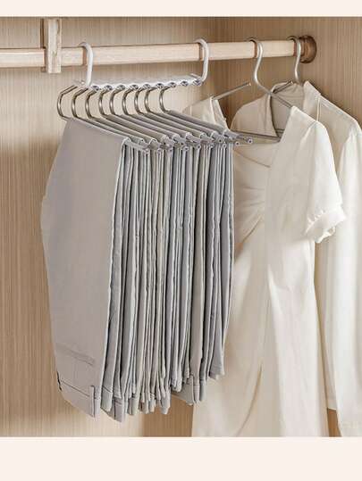 Kolay Erişimli Geniş Aralıklı Pantolon Düzenleyici Askı, Kaymaz Pantolon Saklama Rafı, Yatak Odası Gardırobu ve Yurt Dolabı İçin Katlanabilir Pantolon Askısı, Rastgele Renk, Elbise Askısı Kancası Bagaj Askısı Yorumu