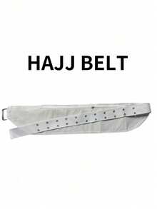 1pc Pilgrim Waist Bag + Adjustable White Multifunctional Belt, Pilgrim Gift, Suitable For Male Pilgrims, Suitable For Teenagers, Summer Casual Outdoor Sports, Vacation, Graduation Gift, Birthday Costume Accessory, Street Fashion Gym Bag Phone Bag - White - View 7