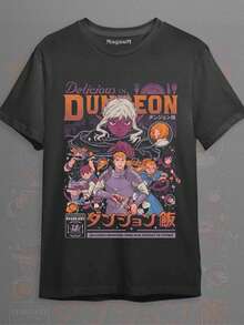 Delicious In Dungeon Anime T-Shirt, Sweatshirt, ComfortColors, Youth Tee, Baby OnesieTNGN - màu đen - Xem 1