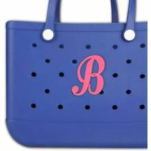 Letter Charms, Decorative Alphabet Bog Bag Accessories Letter Insert Charm Compatible With Bogg Models Rubber Beach Tote - 粉紅B - 查看 6