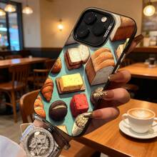 Funda de Teléfono Azul Claro con Estampado de Pan y Pastelería para  14 Pro Max  13  Galaxy S23 S22 Opción de Regalo Ideal para Todas las Estaciones - Negro - Ver 7