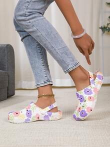 New Women's All-Season Garden Shoes, Adjustable Loose Fit Flat Slippers, Suitable For Bedroom/Travel/Beach - Multicolor - View 4