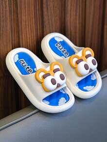 1双儿童拖鞋，2026新款夏季室内家居沐浴防滑厚底软底幼儿男女童凉鞋 - 白色 - 查看 2