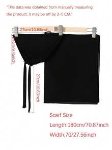 2PCS Women's Hijab Undercap Set - Versatile Base Cap & Chiffon Scarf Combo For Ramadan, Perfect To Match Abayas