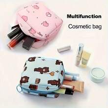 Cute Sanitary Pad Organizer & Travel Bag -  Zipper Closure, Lightweight & Spacious Period Pouch For Women, Girls - Everyday Use - Compatible With Sanitary Pads & Tampons - Easy-Clean Fabric - đào hồng - Xem 5