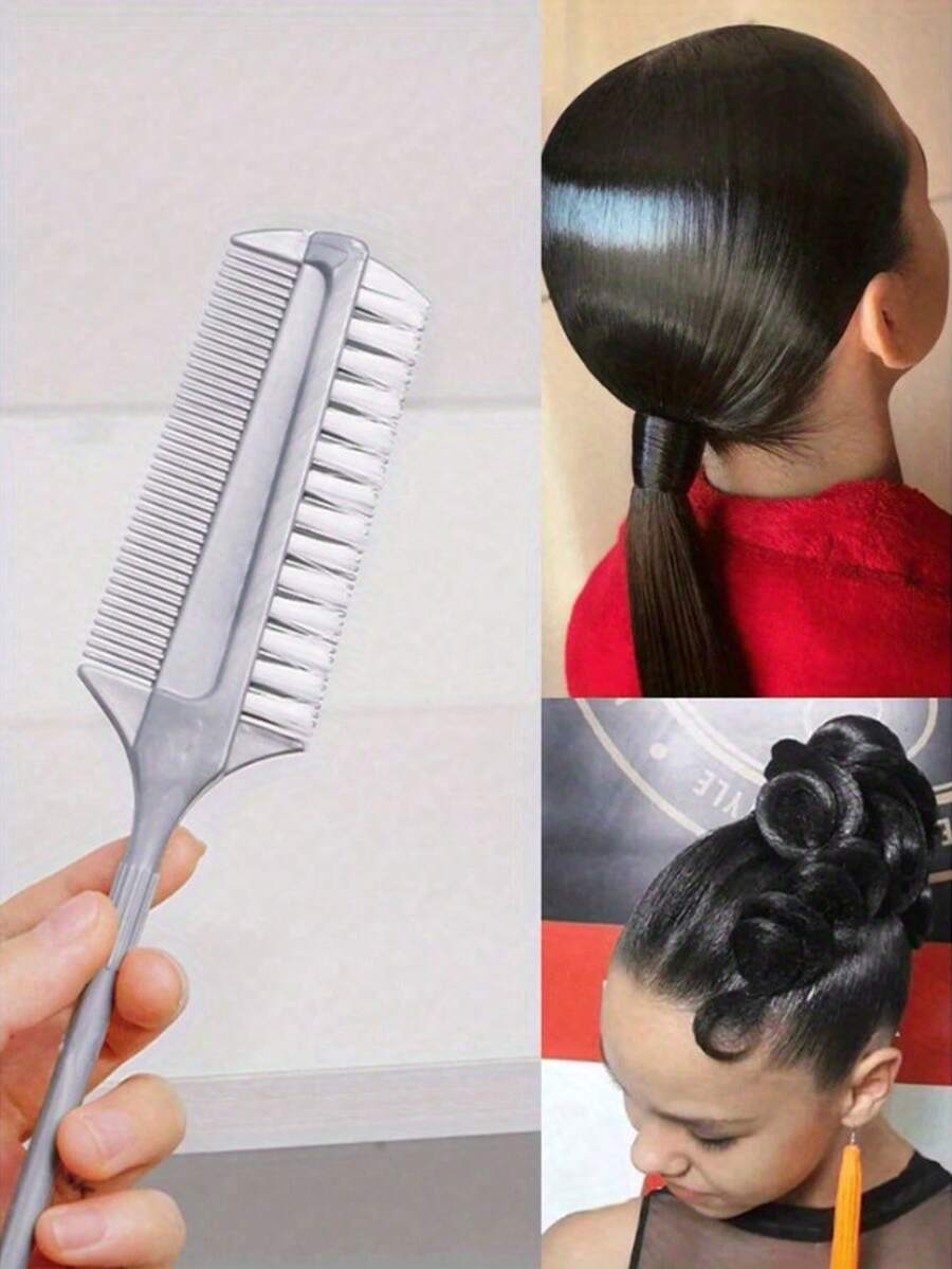2/1支装多功能双面染发刷，柔软护发，油刷，造型工具，拉丁舞造型，柔顺秀发，尖尾梳，造型产品，油刷，DIY染发工具，染发刷，油造型刷，染发刷，反向薄膜猪肋梳