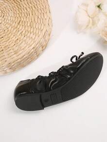 Women's Comfortable Ballet Flats With Bow Detail - Slip-On Shoes For Office, Casual, Daily Wear,  Flats For Women, Fashionable Slip-On Flats For Work, Stylish Ballet Flats For Women In Multiple Colors – Comfortable And Lightweight Flats For Everyday Comfort - 黑色 - 查看 3