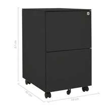 vidaXL Classeur mobile Anthracite 39x45x67 cm Acier - Gris - Voir 10