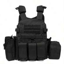 Outdoor Tactical Vest With Quick Release, Laser Cut MOLLE - Multicolor - View 2