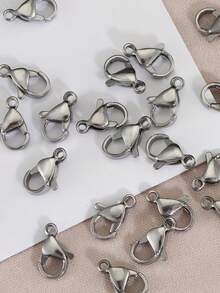 20/30/50pcs Stainless Steel Lobster Clasps, Secure Claw Connectors For Bracelet Necklace Chain, DIY Jewelry Making Supplies