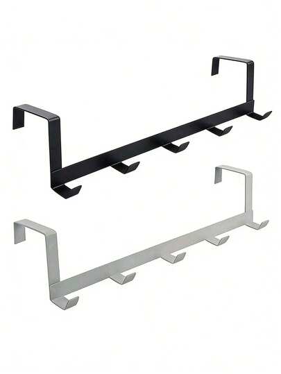 1 st. dörrhängare med 5 krokar, lämplig för förvaring av rockar, hattar, badrockar, handdukar, bälten i sovrum, garderober med mera. Robust dörrhängare, perfekt för studenthem, jul, Halloween och för organisering/dekoration.