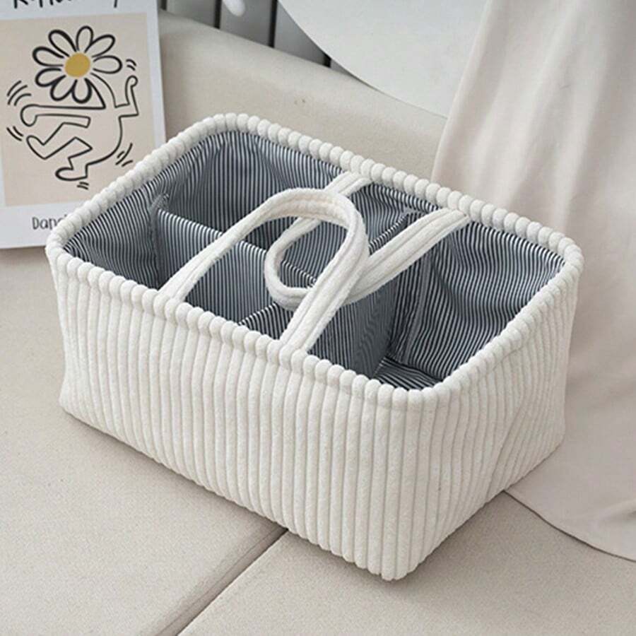 1个婴儿尿布收纳篮，适用于换尿布台，可收纳尿布和湿巾，是送给准妈妈的理想礼物，也可作为车载尿布篮、婴儿房尿布收纳架或便携式尿布篮使用。 - 彩色 - 查看 1