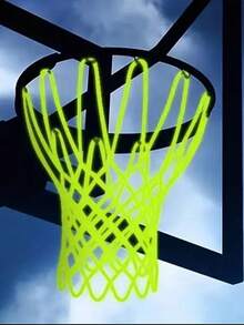 1 Piece 50cm Standard Luminous Self Luminous Basketball Net, Green Fluorescent Adult Outdoor Sports Self Luminous Basketball Frame Net - Multicolor - View 4