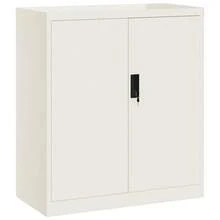 vidaXL Classeur branco 79x40x90 cm cinza - Branco - Ver 1