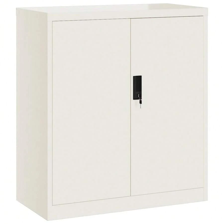 vidaXL Classeur branco 79x40x90 cm cinza - Branco - Ver 1