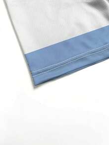 男士3D条纹趣味T恤 - 休闲涤纶圆领T恤，可机洗 - 彩色 - 查看 4