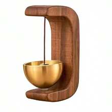 1/2pcs 2026 New Dopamine Suction Wind Chime – Japanese Solid Wood Pure Copper Entry Reminder Gift