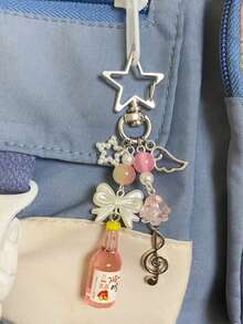 1个Y2K美学串珠绿色哈密瓜汽水星星钥匙扣和韩国汽水钥匙扣 - 均碼 - 查看 6