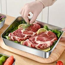 3/5件装不锈钢食品储物盒带盖，不锈钢午餐盒，冰箱食品容器，防漏密封，可重复使用且可堆叠，非常适合野餐、烧烤、办公室和健身房午餐，情人节礼物，保温午餐盒 - 彩色 - 查看 3