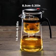 2025 Pressure Control Magic Glass Teapot With Filter, Suitable For Loose Leaf Tea And Herbal Tea - Tea Square (Transparent) 600ML - View 9